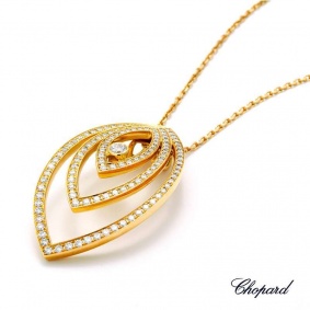 Chopard 18k Yellow Gold Diamond Drop Pendant 79/5654-0001